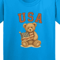 thumbnail image 4 of Inktastic Patriotic USA Teddy Bear with American Flag Youth T-Shirt, 4 of 5