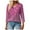 Hot Pink, variant on Women's V Neck 3/4 Sleeve Tops Casual Shirts Basic Summer Tees Light Purple,XXXXL