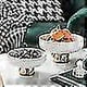 thumbnail image 2 of Ceramic Plate Tall Feet Fruit Plate Round Salad Bowl Dessert Cake Pan Snack Tray Rative Plates, 2 of 4