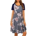 thumbnail image 3 of DYMADE Women Printed Short Sleeve Maternity Soft Round&nbsp;Neck Breast-Feeding Dress, 3 of 5
