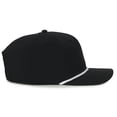 thumbnail image 3 of Outdoor Cap OC558 Recycled Solid Back w/Cord Cap-Black-White-Cord, 3 of 8
