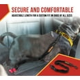 thumbnail image 5 of Nylon Dog Seat Belt for Car w/ Elastic Buffer Design and 360° Rotatable Swivel Clasp - 18-7/8" to 26" Adjustable Dog Car Harness, Essential Dog Travel Accessories - Black, 5 of 9