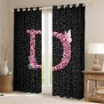 thumbnail image 2 of jejeloiu Leopard Monogrammed D Curtains Pack of 2 (42x84 Each),Chic Cheetah Print Curtains Blackout For Men Women, 2 of 6