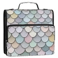 thumbnail image 5 of FORMRS Zipper Binder with Shoulder Strap 2-inch Ring 500 Sheet Capacity File Bag, Light Blue Shimmering Pattern, 5 of 5