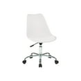 thumbnail image 3 of AveSix Emerson Student - Chair - swivel - polyurethane, wood, polypropylene, chrome - white, 3 of 8