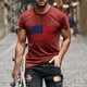 thumbnail image 1 of Tops para hombre, blusas y camisas de cuello redondo y manga corta para hombre, camiseta de cuello redondo y manga corta con estampado de la bandera del Día de la Independencia de Estados Unidos para, 1 of 5