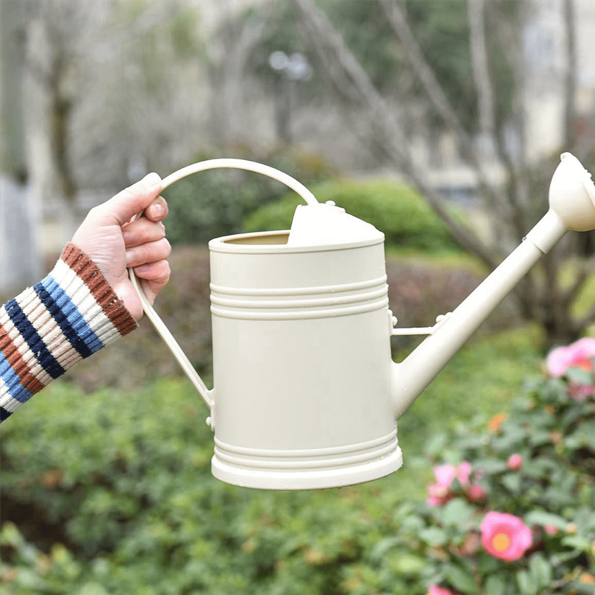 2X Watering Can for Indoor Plants, Flower Watering Can Outdoor for House Plants Garden Flower, Indoor Long Spout,Beige