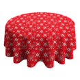 thumbnail image 3 of Christmas Round Tablecloth 70x70in(178x178cm) – Waterproof Polyester Table Cover with Full Print Design, Wrinkle Resistant & Washable for Kitchen Dining Party Decor, 3 of 5