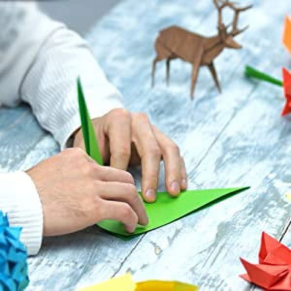 24lb 10 x 10 inch Large Origami Paper - 10 Colored 100 Sheets Double Sided  Handmade Folding Paper Square Paper for Kids School DIY and Arts & Crafts
