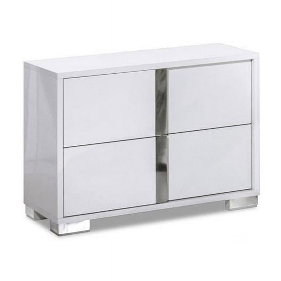 J & M Furniture 15545-NSL 26.8 x 16.5 x 21.6 in. Alice Left Night Stand, White