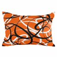thumbnail image 2 of Orange Geometric Standard Size Pillow Cover,Pillowcase Protectors with Zipper,Breathable Decorative Throw Pillow Case Cover,Black White Striped Abstract Lines Art Pillow Shams for Couch 20x26Inch, 2 of 8