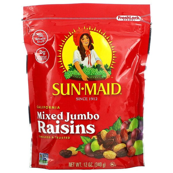 Sun-Maid, California Mixed Jumbo Raisins, 12 oz Pack of 2