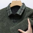 thumbnail image 3 of Styesk Mens Shirts Man Fashion Leisure Solid Color Hoodless Fake Two Items Sweater Long Sleeves, 3 of 4