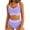 Purple, variant on Bikini Sets for Women High Waisted Tummy Control Two Piece Swimsuits Push Up Halter Tops with Bottom Bathing Suits