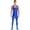 Blue, variant on YEAHDOR Mens Glossy Full Body Unitard Sleeveless Gym Sports Wrestling Singlet One Piece Bodystocking Bodysuit Jumpsuit Black M
