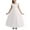 B-120White1, variant on MEZZALL Child Elegant Long Girls Formal Dress With Bow And Beaded For Birthday Party Pageant Gown Long Sleeve O-Neck Festival Sundress Lovely