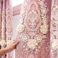 thumbnail image 5 of European Palace Luxury Curtains for Living Room Valance Grey Curtains Double Layer Relief Embroidered Tulle Blackout Curtains, 5 of 5