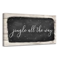 thumbnail image 2 of Crafted Creations Black and White 'Jingle All the Way' Canvas Christmas Wall Art Decor 18" x 36", 2 of 2