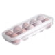 thumbnail image 4 of Bearachild Portahuevos TureClos Caja de bandeja de huevos para refrigerador con tapa Contenedor de almacenamiento de plástico apilable transparente Almacenamiento y organización del hogar 10 celdas Bearachild HA005023-01, 4 of 6