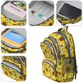 thumbnail image 4 of Sunflower and Leopard Yellow Pattern Cute School Backpack Bag with Padded Back and Adjustable Shoulder Straps 16.9 X 12.6 X 5.9 Inches, 4 of 5