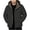 Black # Mens Jackets, variant on Goodtrade8 Mens Jackets with Hoods Fleece Hooded Waterproof Solid Color Windproof Long Sleeve Casual Warm Winter Mens Coats