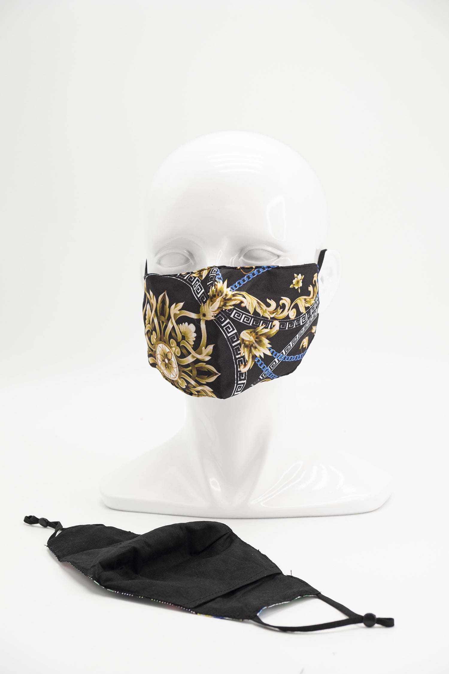 SINGLE PACK FACE MASK WITH ADJUSTABLE STRAPS AND POCKET FOR FILTER