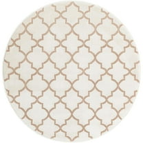 Jill Zarin Uptown Collection Area Rug - Lincoln Center (3' 3" Round White/Beige)