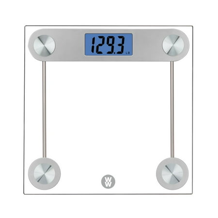 Weight Watchers by Conair Clear Digital Glass Bathroom Scale, 400 Lbs. Capacity WW26