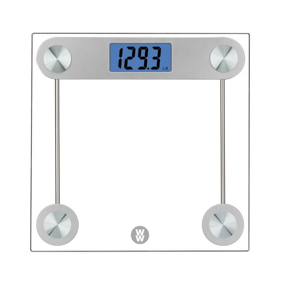 Weight Watchers by Conair Clear Digital Glass Bathroom Scale, 400 Lbs. Capacity WW26