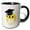 Black/White, variant on 3drose, Emoji with Face Mask Gift for Graduation, 15oz Two-tone Yellow Mug
