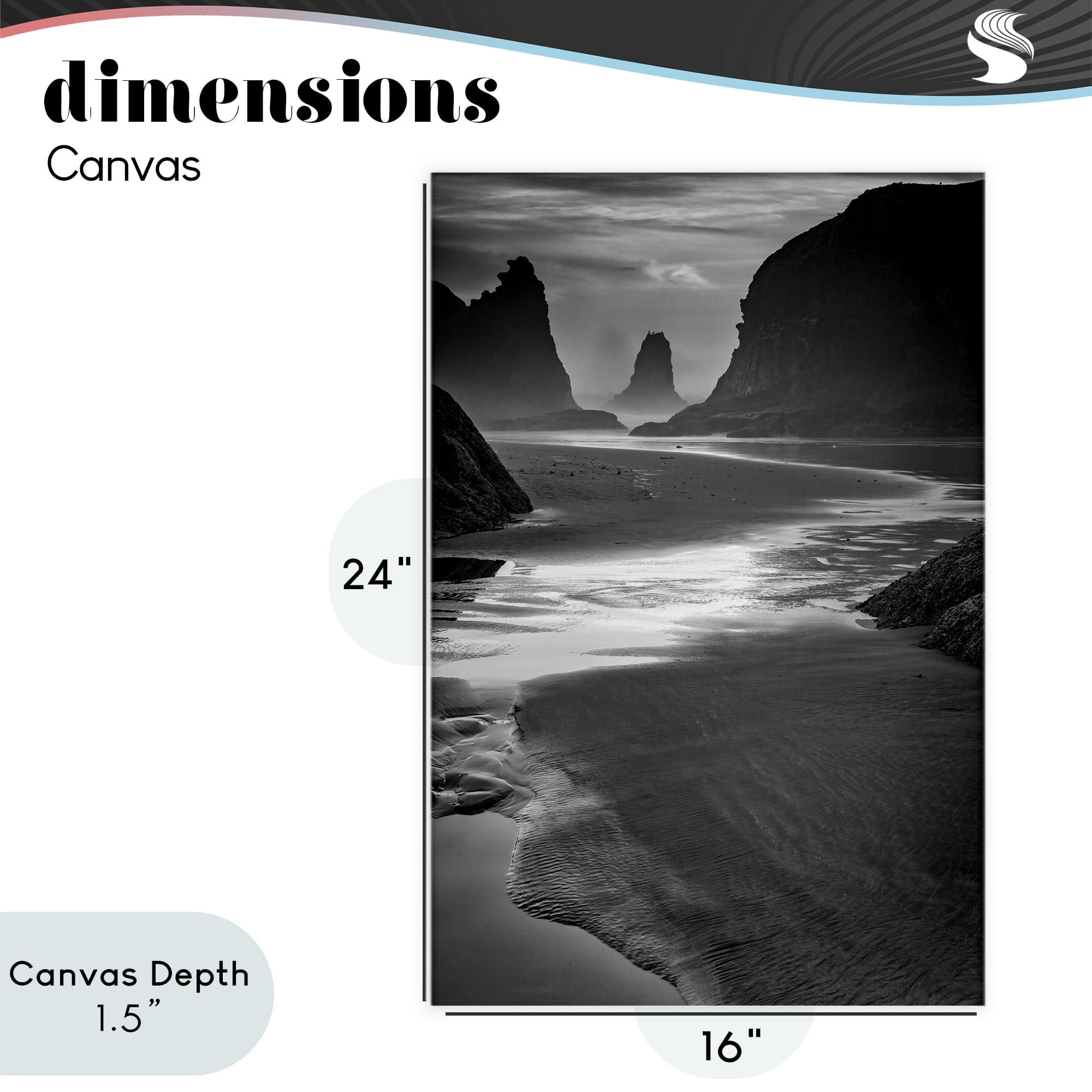 Stupell Industries Last Light On Bandon Beach Canvas Wall Art, design by Rick Berk