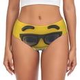 thumbnail image 1 of Balery Smiling With Sunglasses Ropa Interior de Algodón para Mujer con Dibujo – Braguitas Cómodas y Elásticas, Estilo Clásico-X-Small, 1 of 6