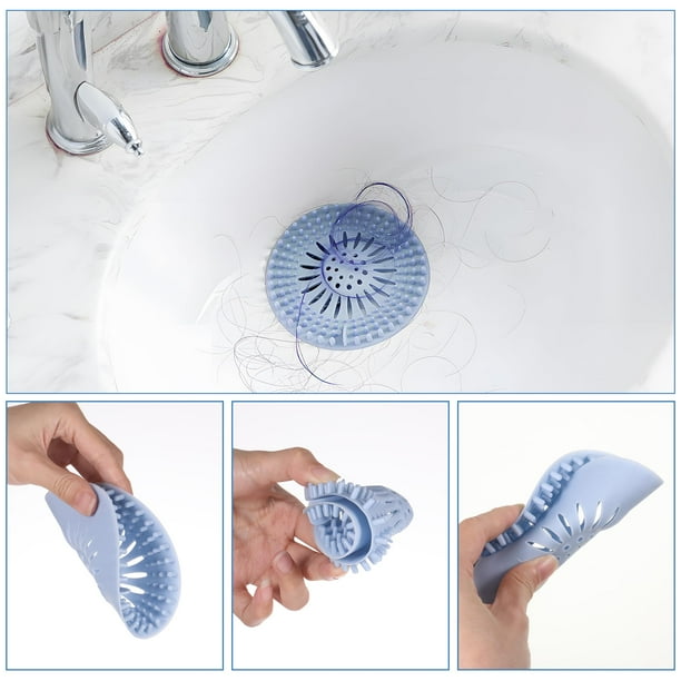 Matsuzay Filtro de alcantarillado de 8 piezas, accesorio esencial para baño para desagües limpios, filtro de drenaje de suelo ampliamente Suministros de limpieza para el hogar