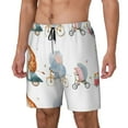 thumbnail image 2 of Uemuo Animals in Transport Pattern Mens Swim Trunks Quick Dry Board Shorts with Mesh Lining, Stretch Beach Shorts Quick Dry No-Chafing Board Shorts-3X-Large, 2 of 9