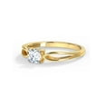 thumbnail image 2 of 2.00 Ct Solitaire Round Natural Moissanite Diamond Engagement Rings for her Solid 14K Yellow Gold, 2 of 9