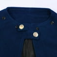 thumbnail image 4 of Dadaria Men Halloween Solid Retro Steampunk Cape Woolen Collar Coat Cloak Blue L,Men, 4 of 4