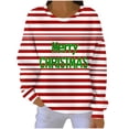 thumbnail image 2 of Craaazy Women's Round-Neck Long Sleeve Shirts Santa Snowflake Print Casual Christmas Top Gifts, 2 of 7