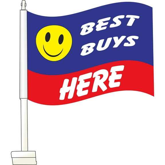 SSWBasics Window Clip On Flag - "Best Buys" - 14 3/4"W x 11"H - Set of 2