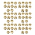 thumbnail image 1 of 60Pcs Flower Design Napkin Rings Metal Gold Napkin Buckle Napkin Ring Holder, 1 of 10