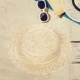 thumbnail image 6 of Victorian Straw Bonnet Hat Sun Protective Vacation Flat Top Hat Base Accessory, 6 of 8