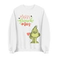 thumbnail image 3 of Chandail en Molleton de Noël Grinch pour Femmes Grande Taille Mode Décontractée Imprimé de Noël Manches Longues Col Rond Chandail Ample Chandails en Molleton Grinch Imprimé, S, 3 of 4