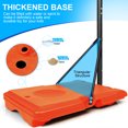 thumbnail image 4 of Portable Basketball Hoop,Outdoor Basketball Hoop Adjustable Height 5.6ft - 7ft,28 Inch Backboard with 2 Wheels for Kids Youth in Backyard Driveway,Orange, 4 of 8