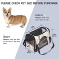 thumbnail image 3 of Tree Sherpa Fabric 900D Oxford Cloth Pet Carrier Bag with Nylon Webbing - 17x10x11.8 in - Black, 3 of 7