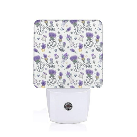 

Sigee Lavender Bicycle for Night Lights Plug into Wall Dusk to Dawn Sensor Warm White Led Night Light 0.5W for Kid Hallway