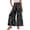 352#Black, variant on Womens Hawaiian Print Palazzo Lounge Pants Elastic High Waist Ties Ruffle Hem Wide Leg Vacation Pants Navy XL