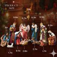 thumbnail image 5 of KUETH Indoor Nativity Set Christmas Nativity Scene Holiday Family Gift Religious Decorations 13 Pieces 9.8 inch, 5 of 6