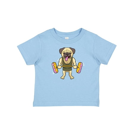 

Inktastic Pug Dog Donut Gym Workout Gift Baby Girl T-Shirt