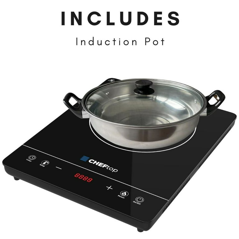COOKTRON 1800W 120V Portable Double Burner Electric Induction Cooktop –  Tuesday Morning