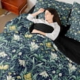thumbnail image 4 of Homewish Chic Flowers 7-Piece Twin Bedding Sets For Teens Female Girls,Spring Garden Bedding Comforter Set,Green Yellow Breathable Sheet Sets,Lightweight Room Decor,Reversible, 4 of 8