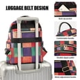thumbnail image 3 of FORMRS Mini Backpack Purse for Women Quilted Travel Daypack Casual Shoulder Bag, Red and Purple Plaid Pattern, 3 of 7